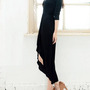 Fashion Cotton Asymmetrical Maxi Plain Womens Dresses 023-150114015-1