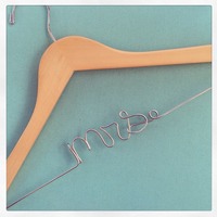 Natural/Maple Wedding Dress Hanger - Thumbnail 2