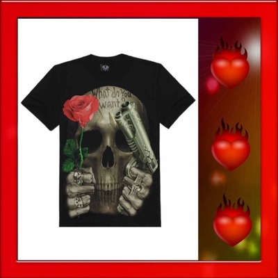 Skull & roses tee