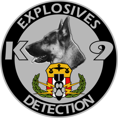 Explosives Detection K-9 Dog decal