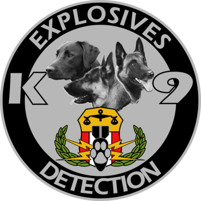 Explosives detection k-9 dog decal