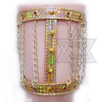 Golden gladiator leg harness