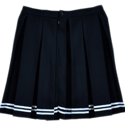Black striped tennis skirt