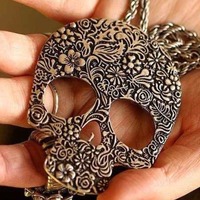 Gold Skull Pendant - Thumbnail 1