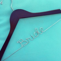 Personalized Walnut Wedding Dress Hanger - Thumbnail 2