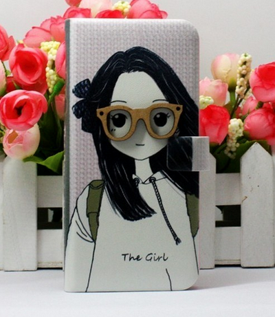 iPhone 5 3D Girl Leather Wallet Case 