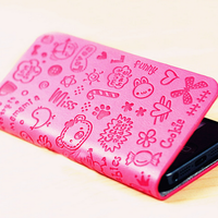 Girly Pink Leather Case Cover for iPhone 5 - Thumbnail 2