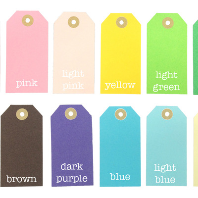 Light green parcel gift tags