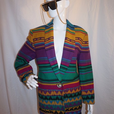 Vintage eagle river purple river yellow blazer size xl