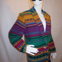 Vintage Eagle River Purple River Yellow Blazer Size XL - Thumbnail 1