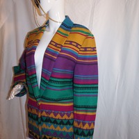 Vintage Eagle River Purple River Yellow Blazer Size XL - Thumbnail 2