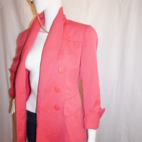 Vintage Pink Double Button Blazer Size Size S-M - Thumbnail 2