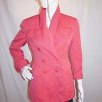 Vintage Pink Double Button Blazer Size Size S-M - Thumbnail 3