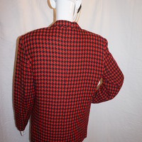 Vintage Cedars Red/Black Beaded Blazer Size M-L - Thumbnail 3