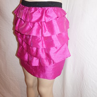 Vintage Fumblin Gee Pink Ruffle Skirt Size L - Thumbnail 2