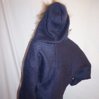 Vintage The Pink Tulip Purple Hooded Fur Sweater Size S-M - Thumbnail 3