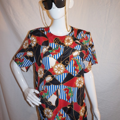 Vintage notations nauticial top size l 