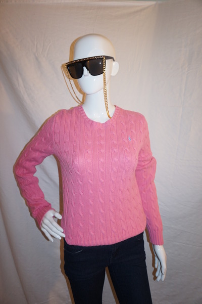 Vintage ralph lauren pink sweater size s