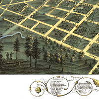 Atlanta, GA in 1871 - Bird's Eye View Map, Aerial, Panorama, Vintage, Antique, Reproduction, Giclée, Framable, Fine Art, Wall art - Thumbnail 4