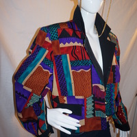 Vintage Vital Elements Aztec Print Jacket Size XL - Thumbnail 1