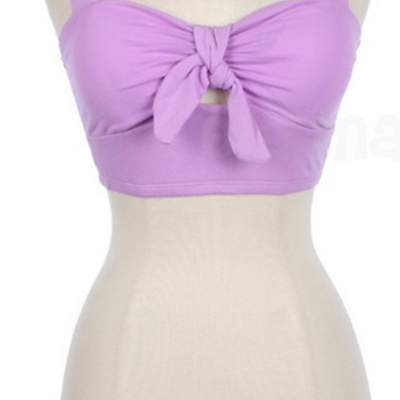 Front ribbon cropped tank (more colors) - Thumbnail 4