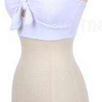 Front Ribbon Cropped Tank (More Colors) - Thumbnail 1