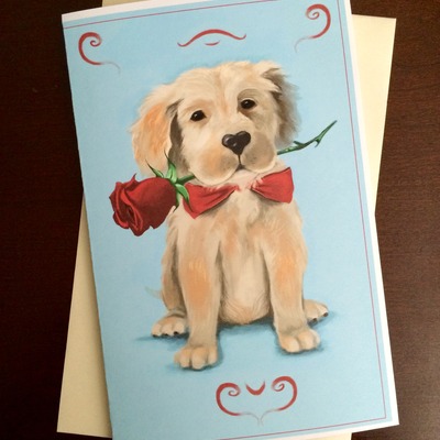 Valentine puppy