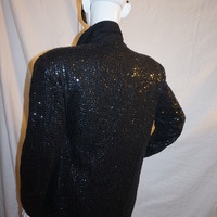 Vintage Sandy Starkman Black Sequins Blazer Size M-L - Thumbnail 4