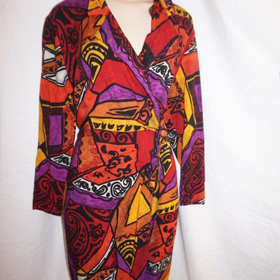 Vintage mark orange aztec print dress size xl