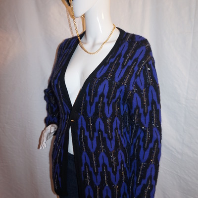 Vintage vesina brileli purple sweater throw size l