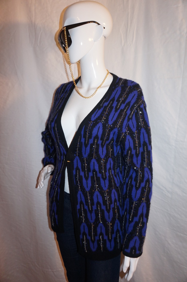Vintage Vesina Brileli Purple Sweater Throw Size L