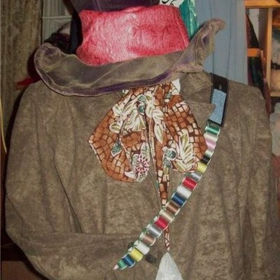 The mad hatter-- custom thread belt bandoleer--mad hatter costume accessory--faeryspell creations - Thumbnail 4