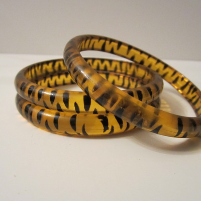 New amber tigress bangle set