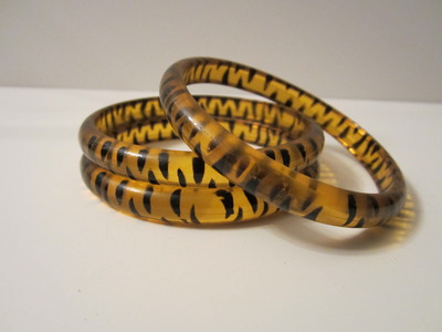 New amber tigress bangle set