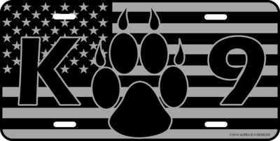 American K9 Flag license plate