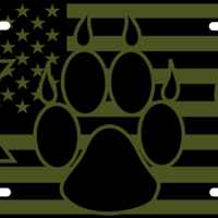 American K9 Flag license plate - Thumbnail 2
