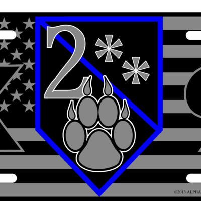 American 2** k9 flag license plate