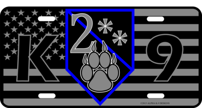 American 2** K9 Flag license plate