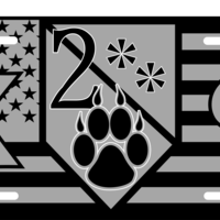American 2** K9 Flag license plate - Thumbnail 1