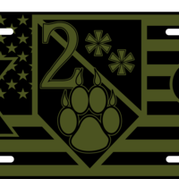 American 2** K9 Flag license plate - Thumbnail 2