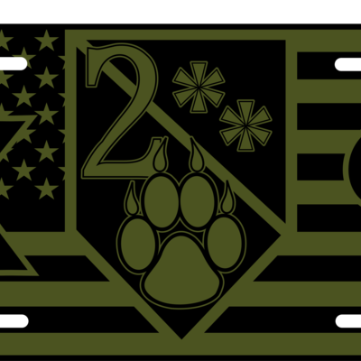 American 2** k9 flag license plate