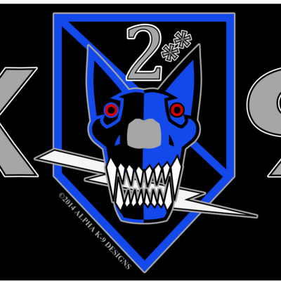 2** k9 skull license plate - Thumbnail 5