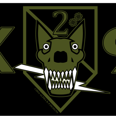 2** k9 skull license plate