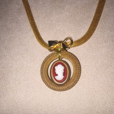 Cameo on gold chain