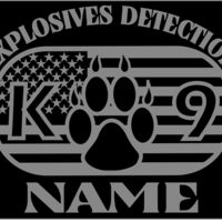 American K-9 Flag kennel tag - Thumbnail 3