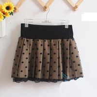 Polka Dots Lace Skirt - Thumbnail 1