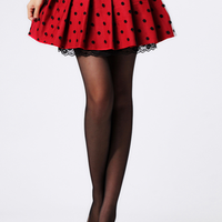 Polka Dots Lace Skirt - Thumbnail 3