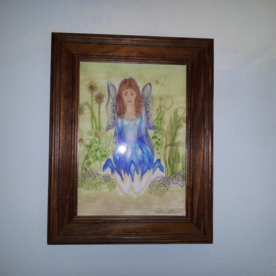 Garden fairy original water color print