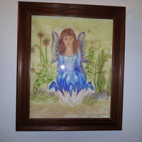 The Garden Fairy original water color print - Thumbnail 1
