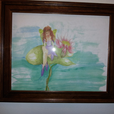 The pond fairy original water color print - Thumbnail 1
